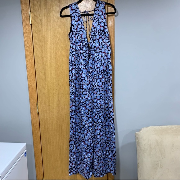 Topshop Pini Jumpsuit In Floral Print Multi - Size 4 - Picture 1 of 6